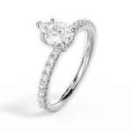 Elsie Pear Cut Lab Grown Diamond Platinum Engagement Ring - View 4