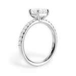 Elsie Princess Cut Lab Grown Diamond 18Kt White Gold Engagement Ring - View 2