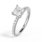 Elsie Princess Cut Lab Grown Diamond Platinum Engagement Ring - View 4