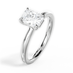 Angela Radiant Cut Lab Grown Diamond Platinum Engagement Ring - View 4