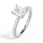 Elsie Radiant Cut Lab Grown Diamond Platinum Engagement Ring - View 3