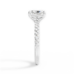 Elsie Radiant Cut Lab Grown Diamond Platinum Engagement Ring - View 4