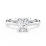 Angela Radiant Cut Lab Grown Diamond 14Kt White Gold Engagement Ring