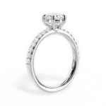 Elsie Round Cut Lab Grown Diamond 18Kt White Gold Engagement Ring - View 4