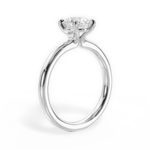 Angela Round Cut Lab Grown Diamond 18Kt White Gold Engagement Ring - View 2