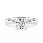 Angela Round Cut Lab Grown Diamond 18Kt White Gold Engagement Ring