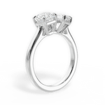 Alice Emerald Cut Lab Grown Diamond 18Kt White Gold Engagement Ring - View 3