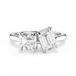 Alice Emerald Cut Lab Grown Diamond Platinum Engagement Ring