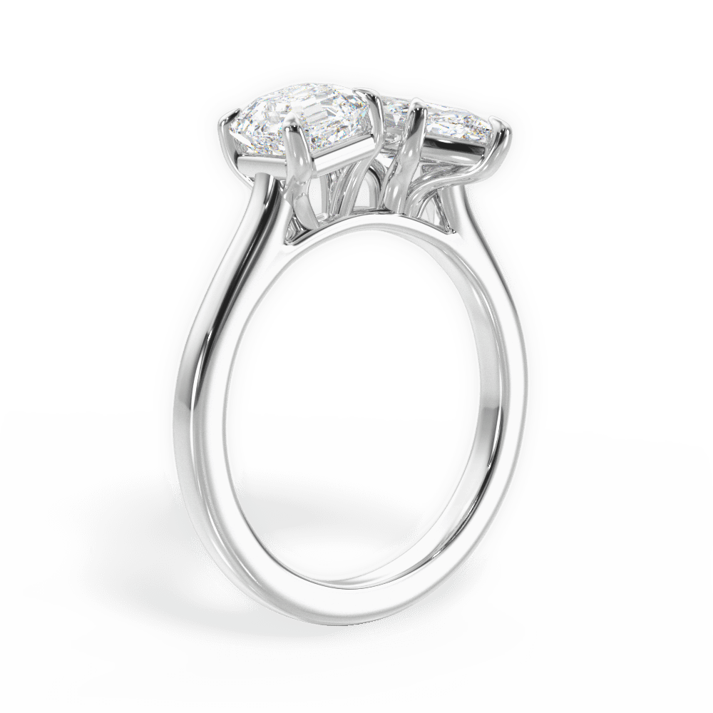 Alice Marquise Cut Lab Grown Diamond 18Kt White Gold Engagement Ring - View 3