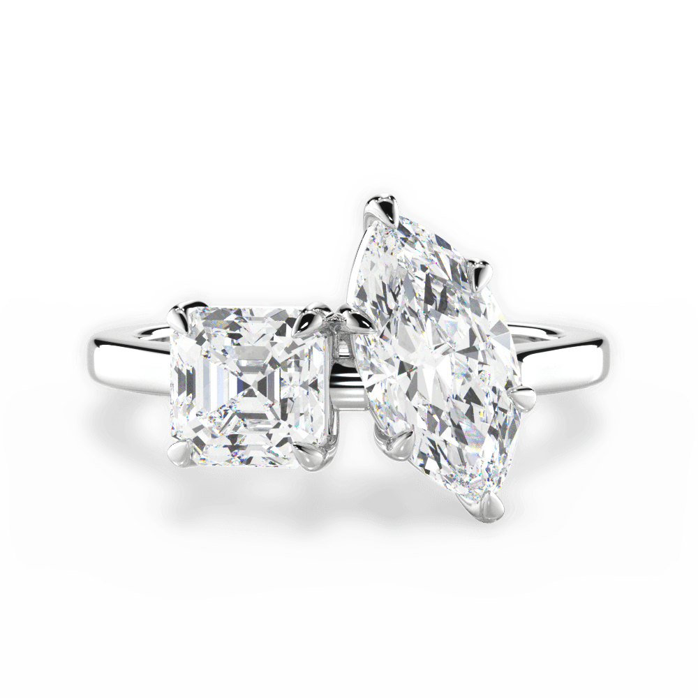 Alice Marquise Cut Lab Grown Diamond 14Kt White Gold Engagement Ring