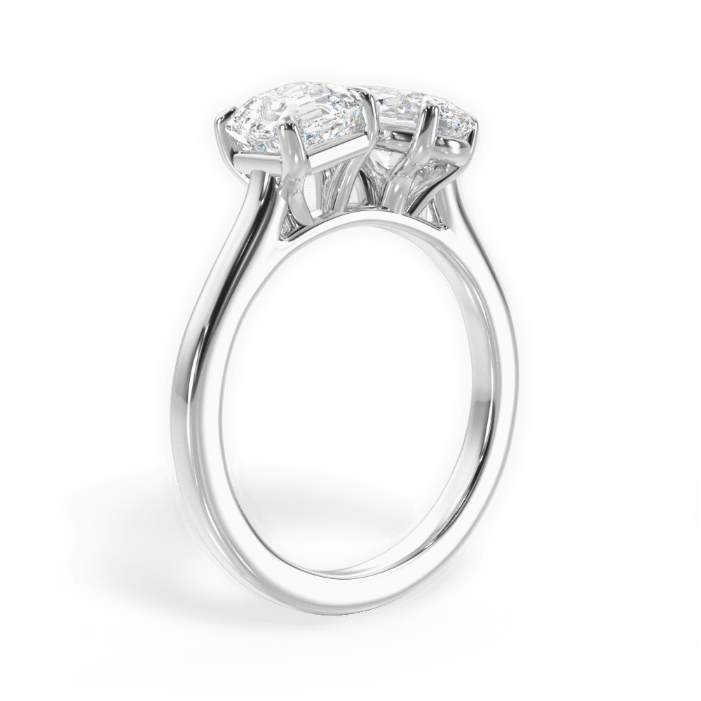 Alice Oval Cut Lab Grown Diamond 14Kt White Gold Engagement Ring - View 2