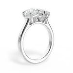 Alice Oval Cut Lab Grown Diamond 18Kt White Gold Engagement Ring - View 2
