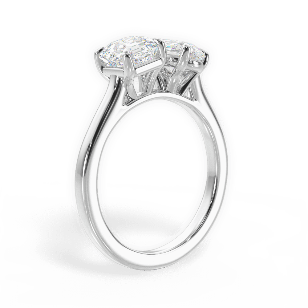 Alice Pear Cut Lab Grown Diamond 14Kt White Gold Engagement Ring - View 2