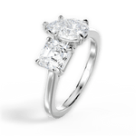 Alice Pear Cut Lab Grown Diamond Platinum Engagement Ring - View 3