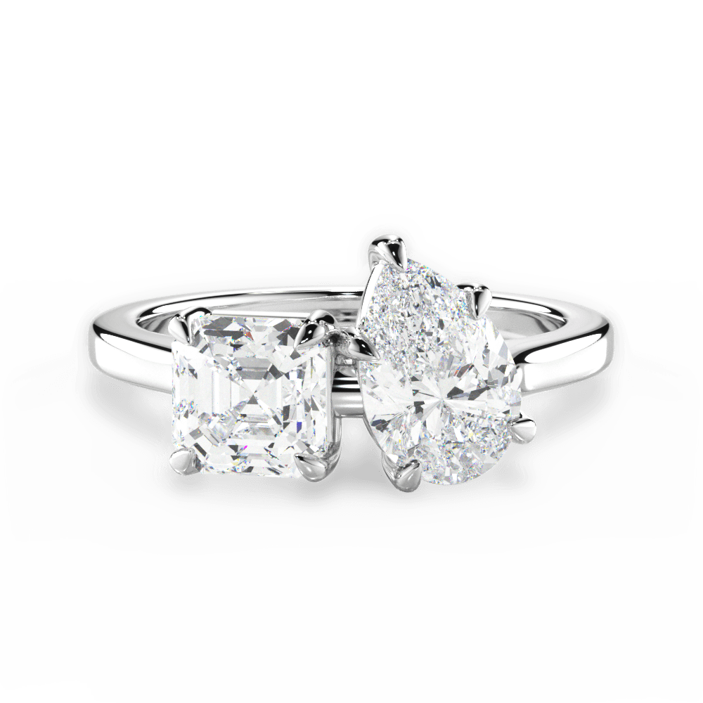 Alice Pear Cut Lab Grown Diamond 18Kt White Gold Engagement Ring