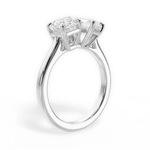 Alice Radiant Cut Lab Grown Diamond Platinum Engagement Ring - View 3