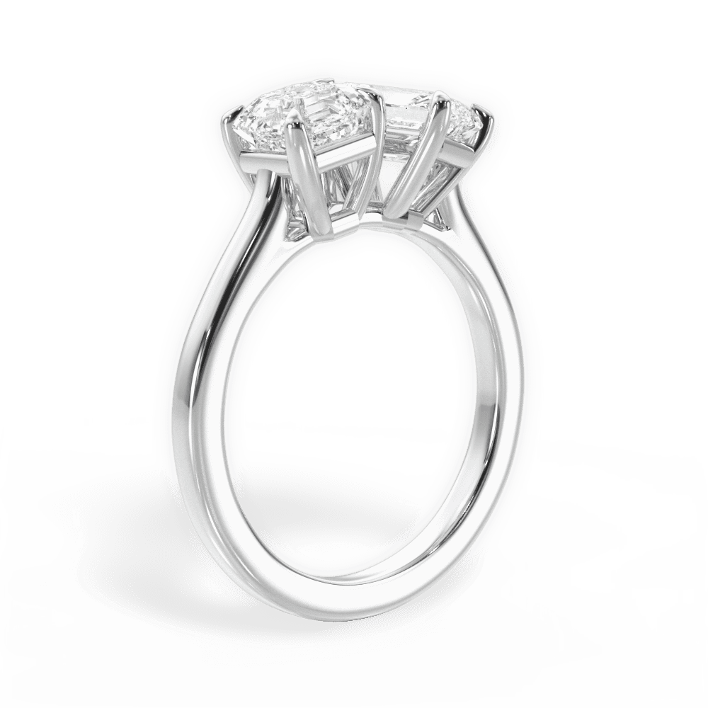 Alice Radiant Cut Lab Grown Diamond 14Kt White Gold Engagement Ring - View 3