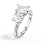 Alice Radiant Cut Lab Grown Diamond 14Kt White Gold Engagement Ring - View 2