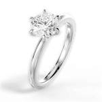 Alyssa Round Cut Lab Grown Diamond 18Kt White Gold Engagement Ring - View 2