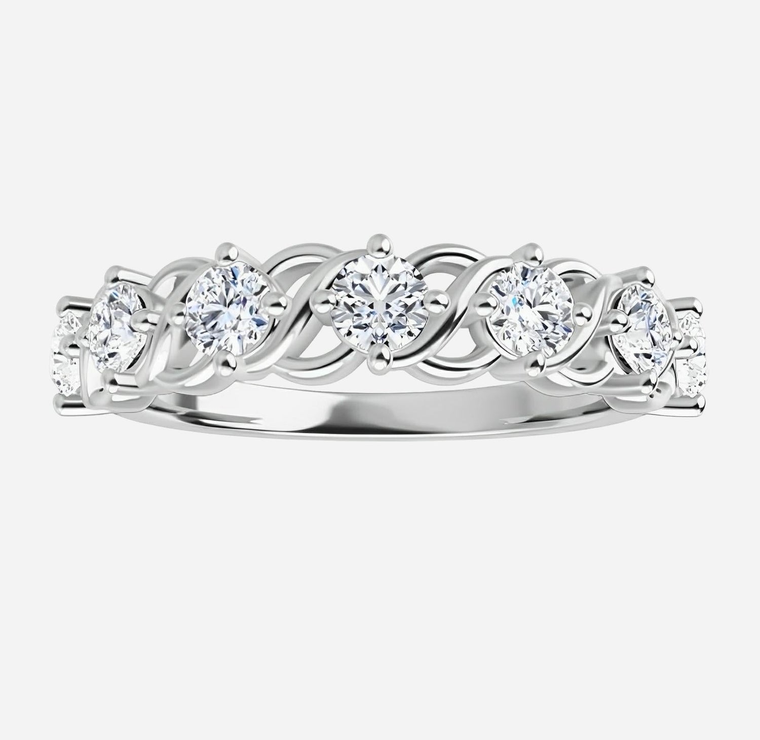 1/2ctw diamond band with yellow gold