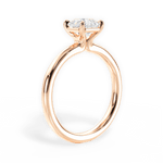 Angela Asscher Cut Lab Grown Diamond 18Kt Rose Gold Engagement Ring - View 4