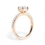 Elsie Asscher Cut Lab Grown Diamond 18Kt Rose Gold Engagement Ring - View 3