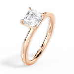 Angela Asscher Cut Lab Grown Diamond 18Kt Rose Gold Engagement Ring - View 3