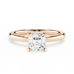 Angela Asscher Cut Lab Grown Diamond 18Kt Rose Gold Engagement Ring