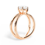 Ada Cushion Cut Lab Grown Diamond 18Kt Rose Gold Engagement Ring - View 2