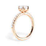 Elsie Cushion Cut Lab Grown Diamond 18Kt Rose Gold Engagement Ring - View 2