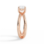 Ada Cushion Cut Lab Grown Diamond 18Kt Rose Gold Engagement Ring - View 4