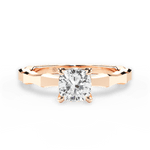 Aaliyah Cushion Cut Lab Grown Diamond 18Kt Rose Gold Engagement Ring