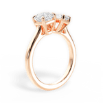 Alice Emerald Cut Lab Grown Diamond 18Kt Rose Gold Engagement Ring - View 2