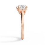 Alice Emerald Cut Lab Grown Diamond 18Kt Rose Gold Engagement Ring - View 3