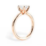 Abigail Emerald Cut Lab Grown Diamond 18Kt Rose Gold Engagement Ring - View 2