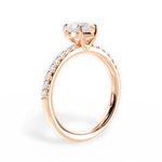 Elsie Heart Cut Lab Grown Diamond 18Kt Rose Gold Engagement Ring - View 3
