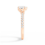 Elsie Heart Cut Lab Grown Diamond 18Kt Rose Gold Engagement Ring - View 4