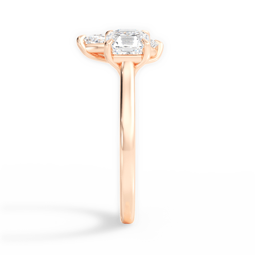 Alice Marquise Cut Lab Grown Diamond 18Kt Rose Gold Engagement Ring - View 4