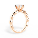 Aaliyah Marquise Cut Lab Grown Diamond 18Kt Rose Gold Engagement Ring - View 3