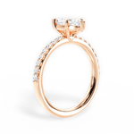 Elsie Marquise Cut Lab Grown Diamond 18Kt Rose Gold Engagement Ring - View 3