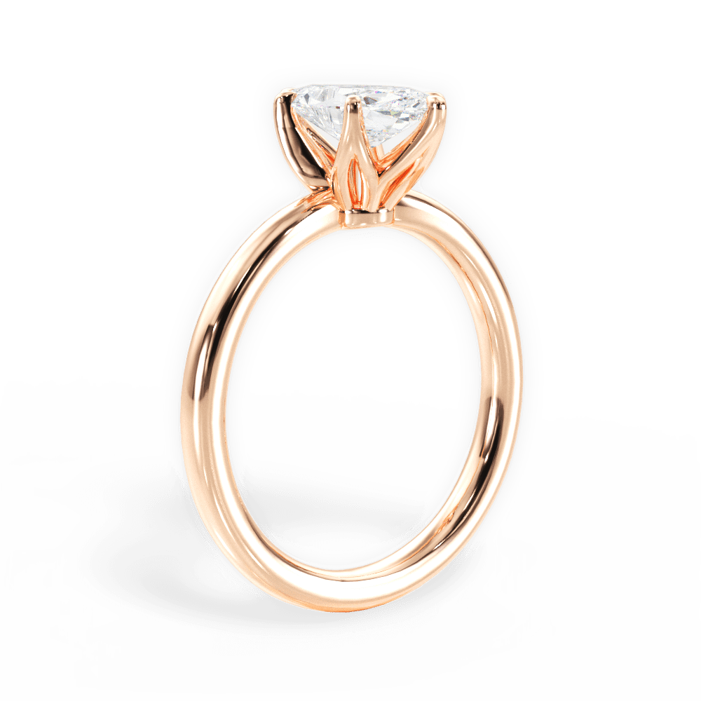Abigail Marquise Cut Lab Grown Diamond 18Kt Rose Gold Engagement Ring - View 3