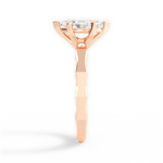 Aaliyah Marquise Cut Lab Grown Diamond 18Kt Rose Gold Engagement Ring - View 2