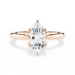 Abigail Marquise Cut Lab Grown Diamond 18Kt Rose Gold Engagement Ring