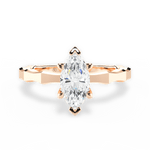 Aaliyah Marquise Cut Lab Grown Diamond 18Kt Rose Gold Engagement Ring