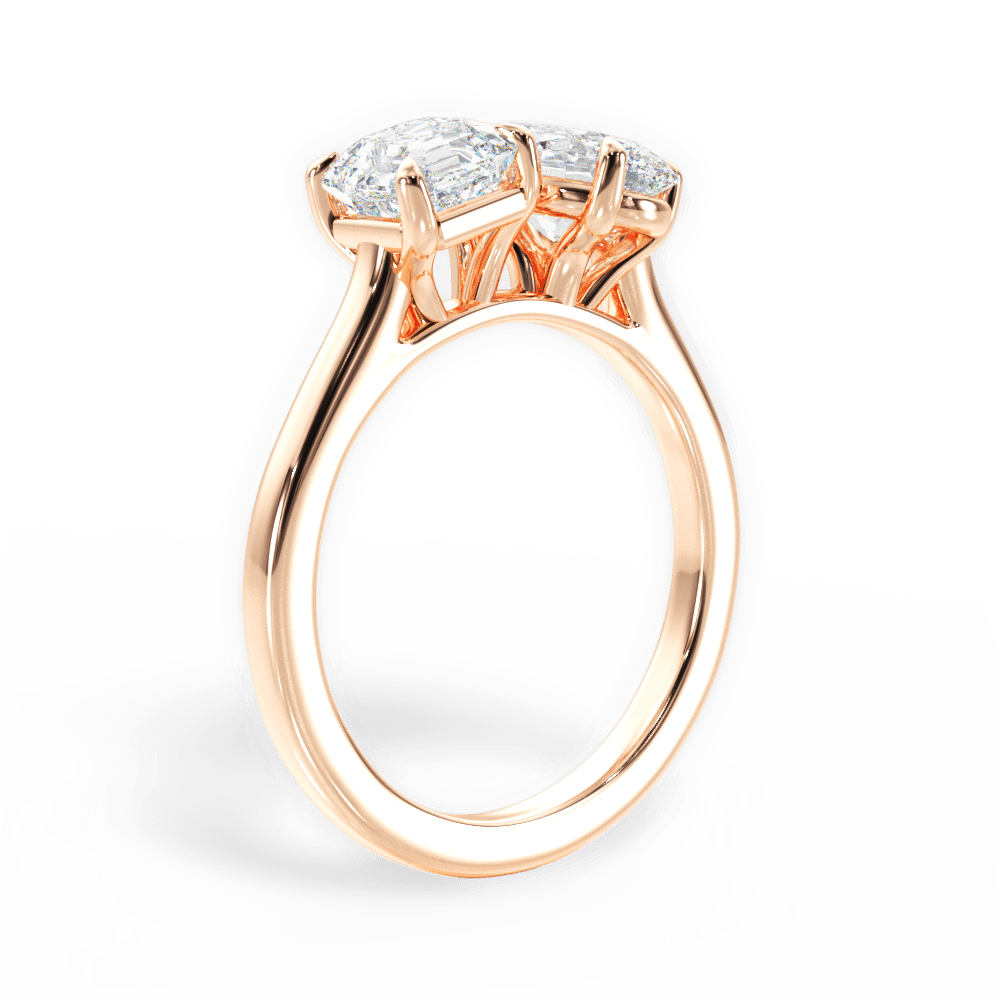 Alice Oval Cut Lab Grown Diamond 18Kt Rose Gold Engagement Ring - View 4