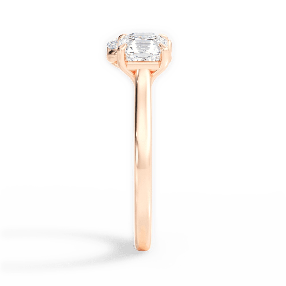 Alice Oval Cut Lab Grown Diamond 18Kt Rose Gold Engagement Ring - View 2