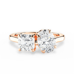 Alice Oval Cut Lab Grown Diamond 18Kt Rose Gold Engagement Ring