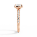 Elsie Oval Cut Lab Grown Diamond 18Kt Rose Gold Engagement Ring - View 2