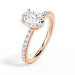 Elsie Oval Cut Lab Grown Diamond 18Kt Rose Gold Engagement Ring - View 4