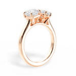 Alice Pear Cut Lab Grown Diamond 18Kt Rose Gold Engagement Ring - View 3